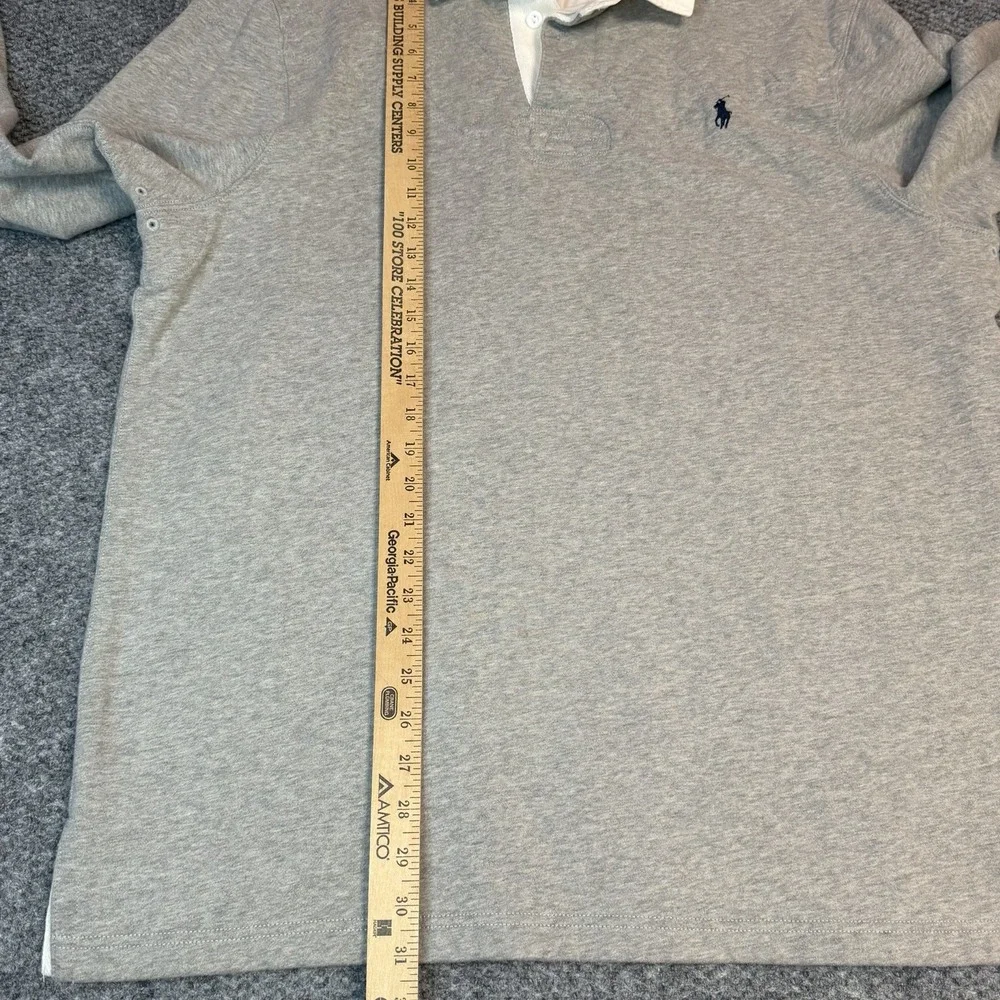Polo Ralph Lauren Iconic Rugby Shirt Andover Heather Gray Classic Men's XXL